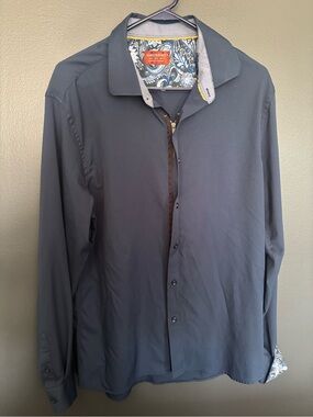 Consequence Blue Lightweight Shirt with Paisley Trim
